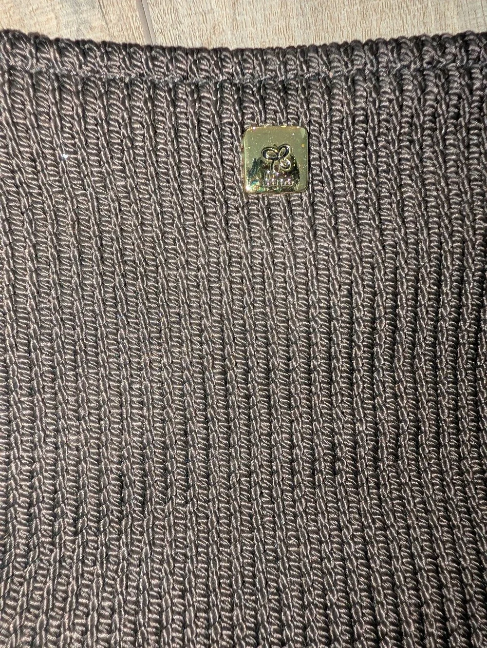 Black Woven Shoulder Bag - Classic Women's Knit Handbag